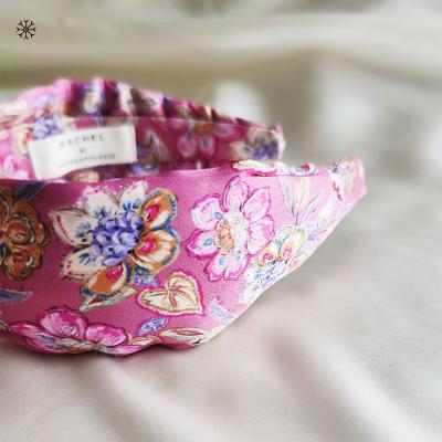 China Ethnic high quality 100% silk multi color silk headband for sale