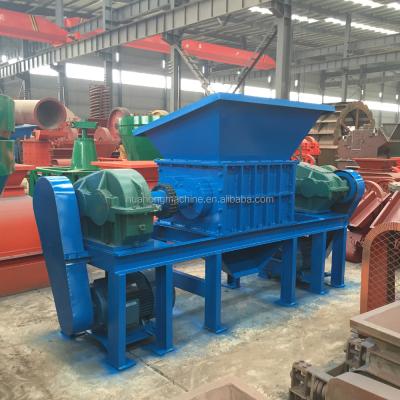 China Building Material Shops Strong Huahong Car Tire Shredder , Plastic Tires Double Shaft Shredder Machine for sale