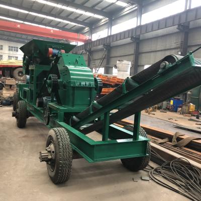 China Stone crushing movable jaw crushing station /stone hammer crushing plant for sale