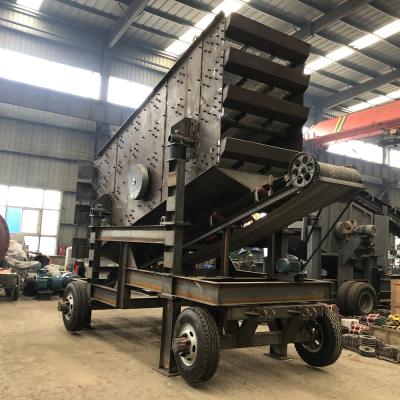 China Portable Movable Ore Vibrating Screen 4YK Circular Vibrating Screen For Aluminite Powder for sale