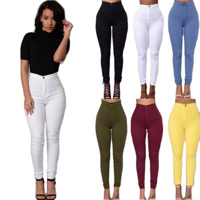 China Wholesale Custom Women QUICK DRY Stretch High Waist Candy Color Solid Color Skinny Pants Pants Plus Size Women Pencil Pants Casual for sale