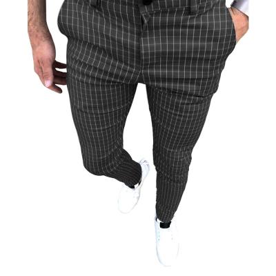 China 2022 QUICK DRY new fashion plus size men's long/gentlemen's summer long pants business casual dress pants plaid pencil zipper spring for sale