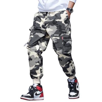 China 2022 High Quality QUICK DRY Oversized Men's Cargo Pants Latest Design Fashionable 97% Cotton Plus Size Sports Camouflage Casual Loose Pants for sale