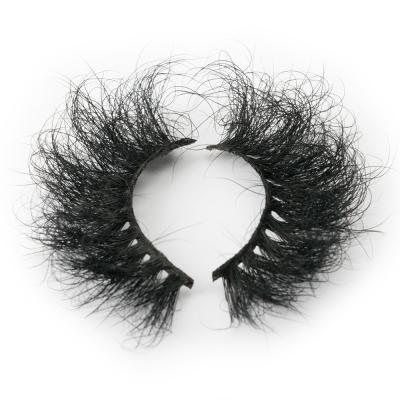 China Fluffy Fluffy 25mm Mink Eyelashes And 100% Mink Fur Wrapping Eyelash for sale