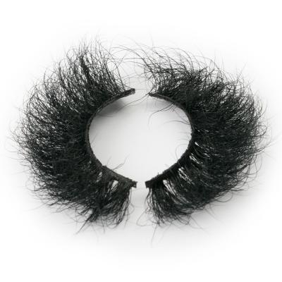 China 100% Fluffy Mink Eyelashes Mink Fur Lashes 25mm Fluffy Eyelash 5D Fluffy Eyelashes for sale