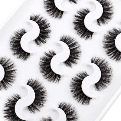 China 9 Pairs Natural 3d Mink Eyelashes With Thick Fluffy Curly 3d False Eyelashes Handmade Wholesale Seller for sale