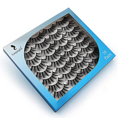 China Thick Eyelash Seller 16 Pairs Colored Mink Lash Books With Custom Box Lashbook 3d Faux 3d Mink Lash Lash Book for sale