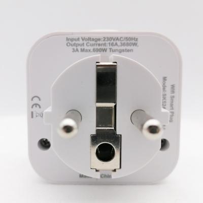 China Smart Smart Wifi EU Light Wifi Wall Socket Outlet Power Socket Socket Voice Control for sale