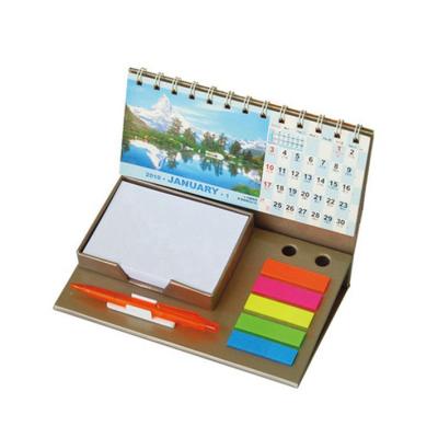 China Table Calendar Custom Printed Die Cut Desk Calendar Table Calendar With Stand for sale