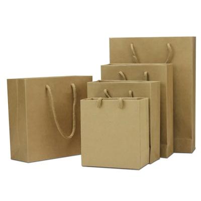 China Custom Recyclable Brown White Kraft Gift Craft Recyclable Personalized Paper Bags With Handle for sale