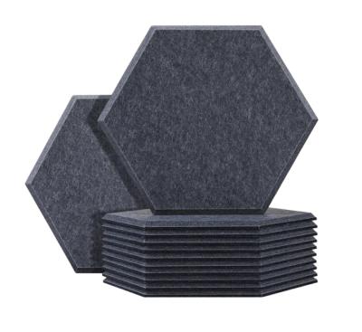 China Waterproof+ECO-Friendly Hexagon Dense Thick Soundproofing Sound Absorbing Felt Tiles Acoustic Panel for sale