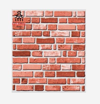 China Easy Installation Wall Sticker Decoration Wallpaper 3D Brick Design for sale