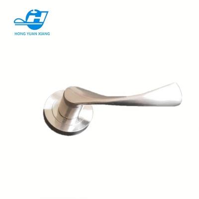 China Hot Good Quality Door Style Round Rosette Lever Door Handle Aluminum Zinc Alloy Lever Handle for sale