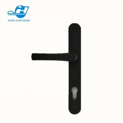 China Traditional Black Steel Or Aluminum Alloy Plate Full Size Door Handle for sale