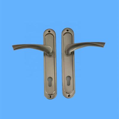 China Traditional Nickel Brushed Door Lever Handle With Mortise Lock For Wooden Door Cheap Price for sale