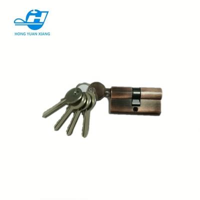 China Double Euro Standard Open Brass Keys Mortise Solid Brass Zinc Aluminum Door Lock Cylinder for sale