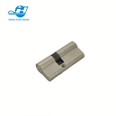 China Open Double Nickel Brushed Door Part 70mm (30+40) Brass Or Zinc Alloy Offset Cylinder With Full Size Keys for sale