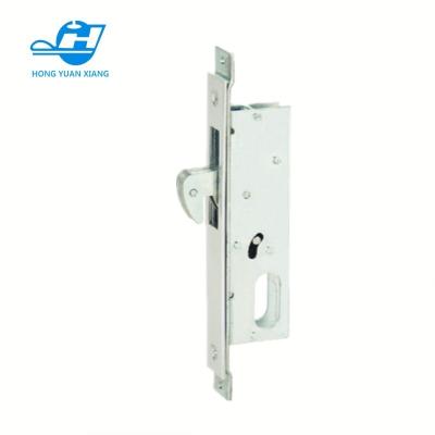 China Cylinder Hole 23mm Swing Hook Bolt Oval Backset Laminated Sliding Door Lock With Oval Cylinder for sale