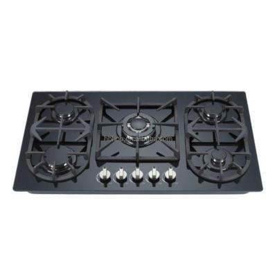 China Glass Ceramic/Glass Appliance 5 Burner Large Burner Cooker Gas Stove for sale