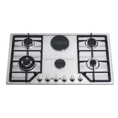 China Household factory stainless steel built in sabaf 6 burner stove with electric oven for sale