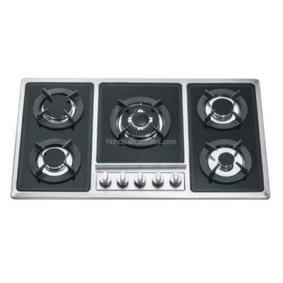 China Wholesale hot sale stainless steel 5 burner kitchen gas stove/high quality gas cooker for sale