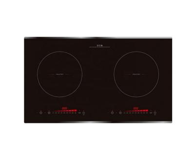 China Biggest Heating and Slide Control Power Saving+Eco-Friendly Home Appliances PCB+PCB Touch Induction Cooker Electric Hob Built in Dual Burner 730*430 for sale