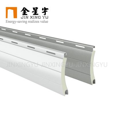 China Environmental Friendly Jinxingyu Insulated Aluminum Roll Up Shutter Door Parts 55 Mm for sale