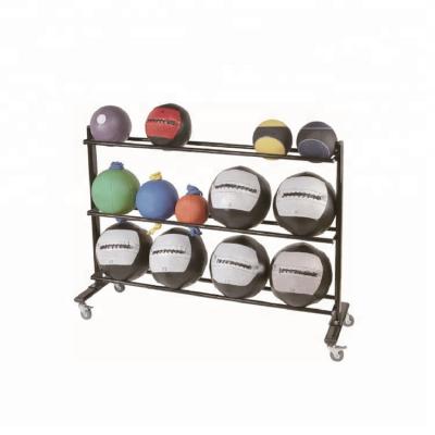 China 3 Layers Ball Socker Gym Bowling Ball Portable Medical Display Rack With Wheel HRIR04 for sale