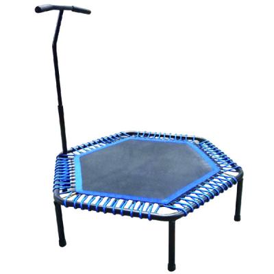 China Without Protective Net Hexagonal Trampoline With Handle Mini Trampoline GYM Equipment HRTL09B for sale