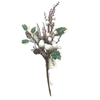 China Wholesale Realistic Christmas Decorations Hot Sale Plastic White Twig Berry From China Plastic Suppliers for sale