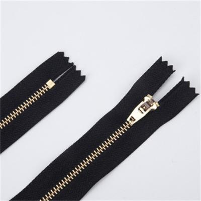 China Viable Wholesale Price New Product Factory Good Quality Antique Brass Metal Zipper #3 High Polished for sale