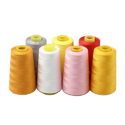 China Low Shrinkage Factory Supply 40/2 Polyester 5000yds Dyed Spun 100% Sewing Yarn Different Color For Sewing Machine Supplies 100% Polyester for sale