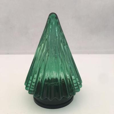 China Customed Christamas Home Decoration Lead Glass Christmas Tree Light for sale