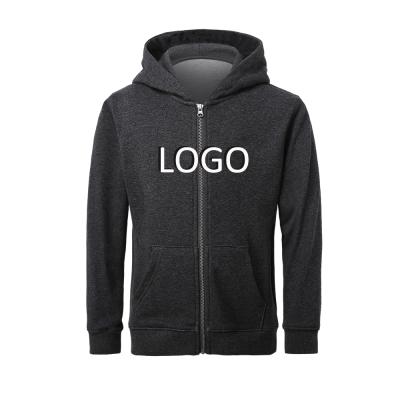 China Anti-pilling Full Zipper Boys Hoodies High Quality Premium Plain Cotton For Kids Baby Hoodie t Logo Customization for sale