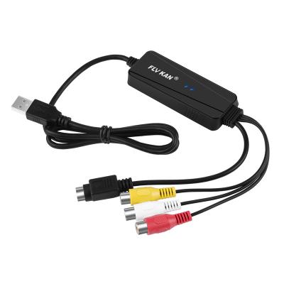 China VHS Tapes/VCR/Camcorder/VHS C Adapter/Hi 8/Mini DV S-Video/Composite to USB Video Capture Card - Flykan VDC2021 Analog-Digital VHS to DVD Grabber for sale