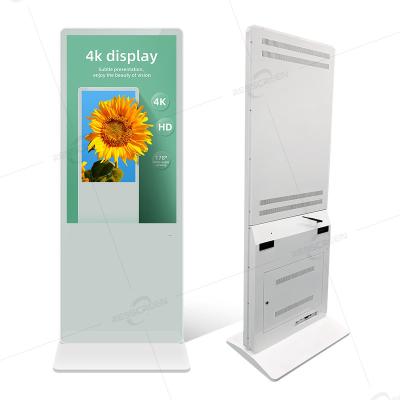 China Factory Indoor Direct Display Ultrathin Bezel Floor Standing Digital Advertising Signage Screen for sale