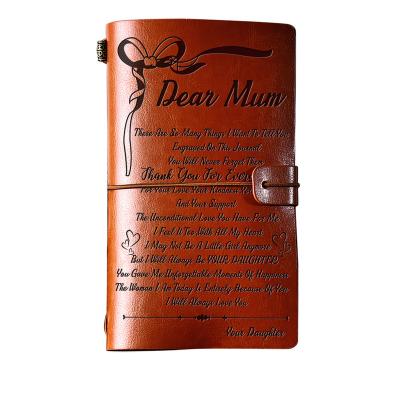 China Exquisite Debossed Refillable Leather To My Personal Travel Diary Planner Notebook Notebook Traveling Notebook Mom Gift Amazon Hot Mother's Day for sale