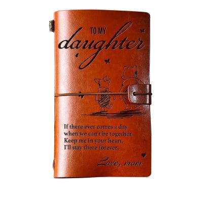 China Voyager Stylish Notebook Leather Vintage Cover Debossed Personal Mum To Girl Traveler Diary Amazon Hot Selling Free Sample for sale