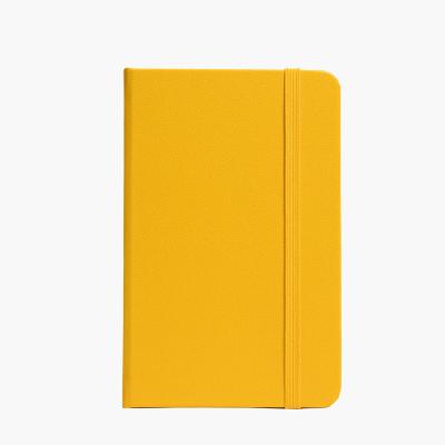 China Cover Exquisite Business Yellow Hardcover Book With Inner Pockets Elastic Band Diary Notebook Hot Selling Amazon Mini Pocket Notebook for sale