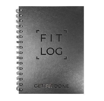 China Well-designed 2021 Fitness Journal Workout Planner Designed Exercise Log Wire O Binding Spiral Notebook for Men Women Fit Log for sale