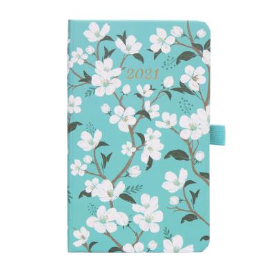 China 2022-2023 Diary Notebook Mini Journal Pocket Flower Notebooks Custom Hardcover Book Calendar Planner Notebooks 2022-2023 With Inside Pockets for sale