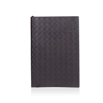 China Black A5 Pattern Cover Black A5 Style Planner Agenda Notebook Elegant Woven Softcover Journal With LOGO Amazon Hot Selling Custom Made for sale