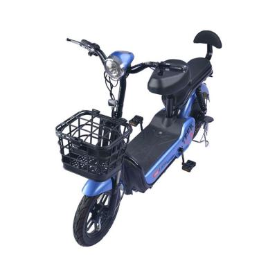 China Carbon Steel 14 Inch Big Power Electric Bike For Adult Long Distance Battery Drive Electric Bicycle With Seat for sale