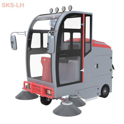 China Hotels SKS-LH S10 Outdoor Electric Fuel Drive Type Sweeper Truck Street Cleaning Machine With All-enclosed Cabin For Sale for sale