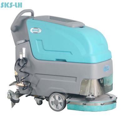 China Popular Industrial Commercial Hand Push Scrubber Field Wash Dryer Tile Floor Scrubber Cleaning Machine For Home for sale