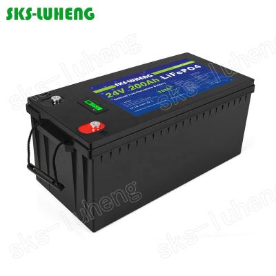 China Long Life High Capacity 300Ah 400Ah 500Ah Lifepo4 Battery Pack Lithium Ion Battery Solar Pack Deep Cycle 24V 200Ah Solar BMS Battery for sale