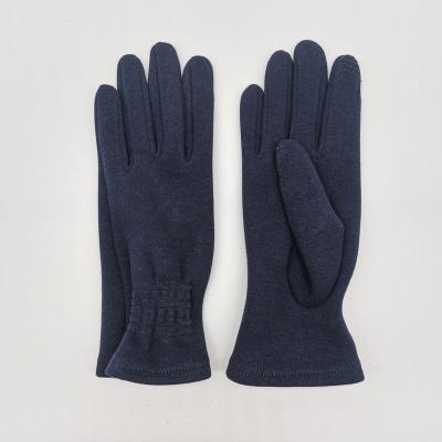 China Simple Cheap Popular Polyester Cotton Blend Navy Blue Singlet Work Winter Gloves for sale