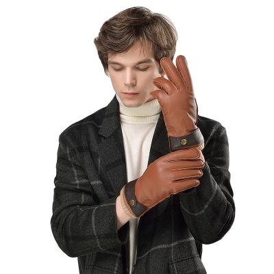 China 100% Pure Plain Leather Gloves Men Casual Outdoor Leather Gloves for sale