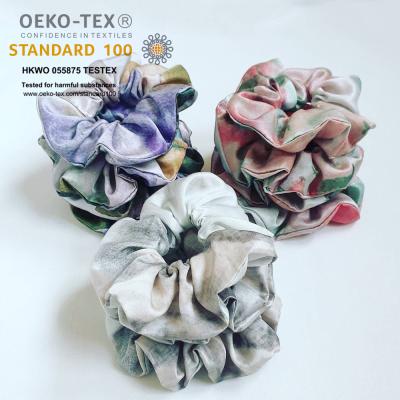 China Luxury High Quality 100% Silk Hair Scrunchie Eco-Friendly 6A Silk Hair Ring For Gril Women Lady for sale