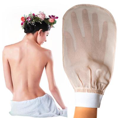 China EXFOLIATE Hammam Exfoliating Glove Kese Turkish Silk Peeling Bath Glove For Body for sale